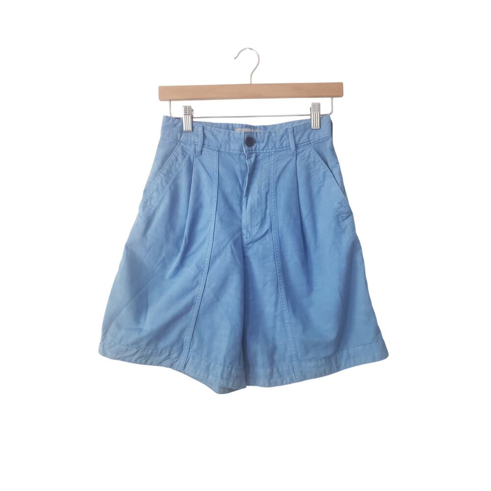 Everlane The Tourist Cotton/Linen Blend Bermuda Short in Horizon Blue Size 00 - Picture 1 of 6
